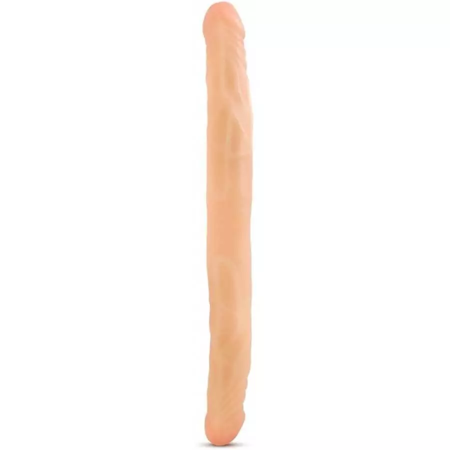 18 inch Double Sided Real Feel Dildo - Double Penetration Sex Toy - Lesbian Sex Toys – Toys for Women - Adult Sex Toy - Beige