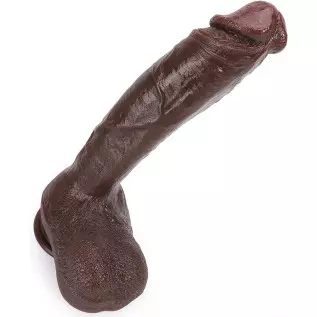 Realistic Dildos Feels Like Skin, 10.5 Inch Soft Silicone Dildo with Strong Suction Cup for Hands-Free Play, Lifelike Dildo with