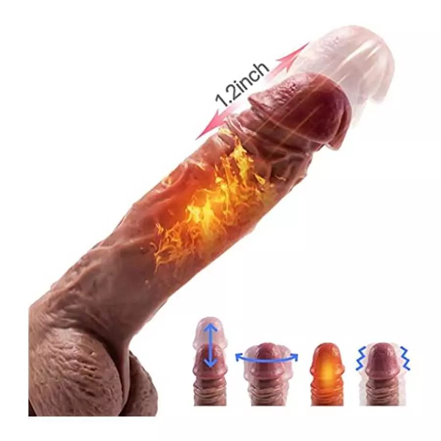 Realistic Thrusting Dildo Vibrator Sex Toy for Women, G-spot Vibrating Dildo with 360° Rotation&Heating,Big Telescopic Dildos wi Realistic Thrusting Dildo Vibrator Sex Toy for Women, G-spot Vibrating Dildo with 360° Rotation&Heating,Big Telescopic Dildos wi