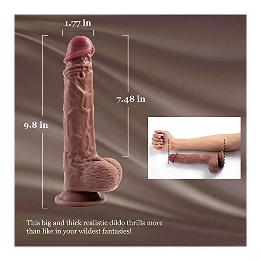 Realistic Thrusting Dildo Vibrator Sex Toy for Women, G-spot Vibrating Dildo with 360° Rotation&Heating,Big Telescopic Dildos wi
