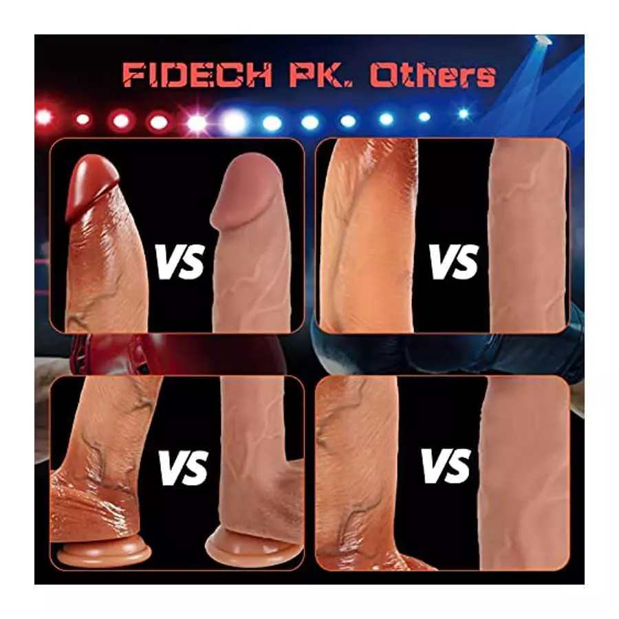 2.16 Inches Diameter Big Thick Anal Dildo Sex Toys, Huge Realistic Dildos Penis with Strong Suction Cup for Strap on or Hands-Fr