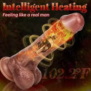 8.5'' Thrusting Dildo G Spot Vibrator, Heated Realistic Dildo with 5 Powerful Telescopic & 10 Vibrating Modes Clitoral Anal Stim 8.5'' Thrusting Dildo G Spot Vibrator, Heated Realistic Dildo with 5 Powerful Telescopic & 10 Vibrating Modes Clitoral Anal Stim