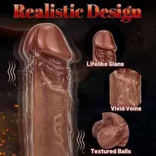 8.5'' Thrusting Dildo G Spot Vibrator, Heated Realistic Dildo with 5 Powerful Telescopic & 10 Vibrating Modes Clitoral Anal Stim 8.5'' Thrusting Dildo G Spot Vibrator, Heated Realistic Dildo with 5 Powerful Telescopic & 10 Vibrating Modes Clitoral Anal Stim