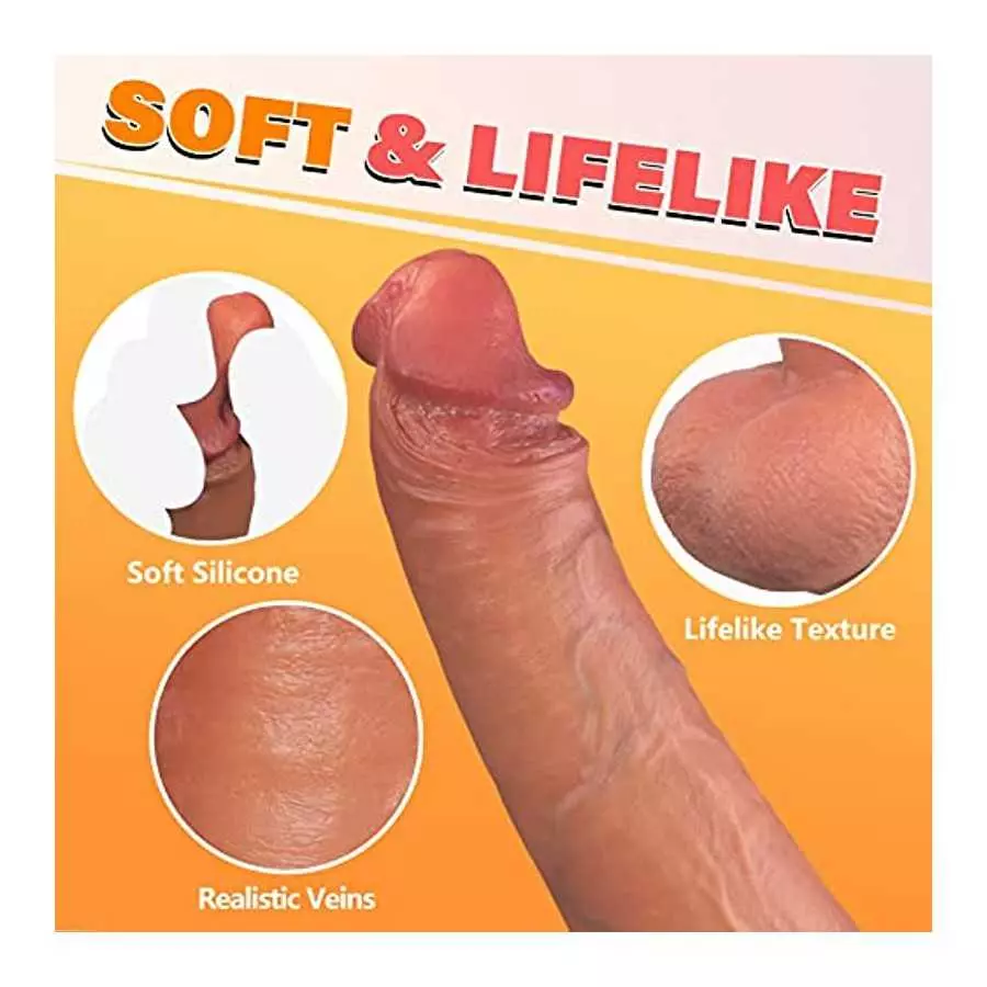 8.8” Thrusting Dildo Vibrator with 6 Thrust Modes and 10 Vibration Modes, Realistic Vibrating Silicone Dildos with Remote Contro