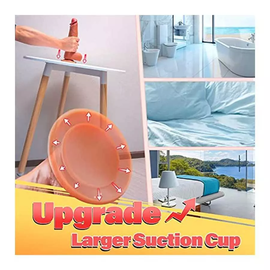 8.8” Thrusting Dildo Vibrator with 6 Thrust Modes and 10 Vibration Modes, Realistic Vibrating Silicone Dildos with Remote Contro