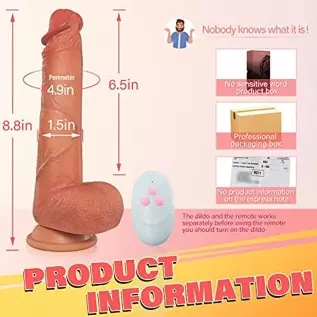 8.8” Thrusting Dildo Vibrator with 6 Thrust Modes and 10 Vibration Modes, Realistic Vibrating Silicone Dildos with Remote Contro