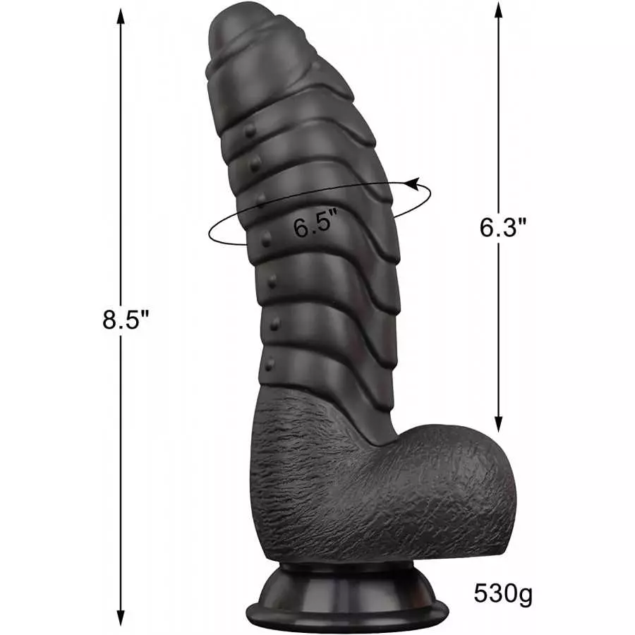 Realistic Dildo, LZYAA Liquid Silicone Material No Any Smell Adult Sex Toys Penis, Strong Suction Cup for Hand-Free 2 Balls G-Sp