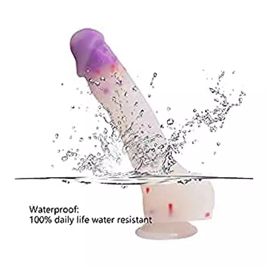 Dildo 9" Realistic Huge Dildo with Suction Cups Adult Sex Toy Penis with Curved Dick and Balls for G-Spot Vagina and Anal Sex To