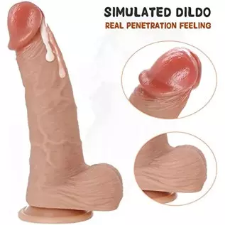 9 Inch Realistic Dildo, Thick Silicone Dildos with Strong Suction Cup for Hands-Free and Anal Play， Realistic Huge Penis for G-S