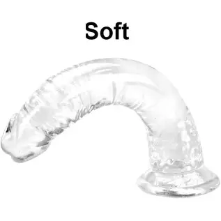 10 Inch Big Clear Realistic Dildo for Sex Women's, Body-Safe Material Lifelike Large Penis with Strong Suction Cup for Hands-Fre