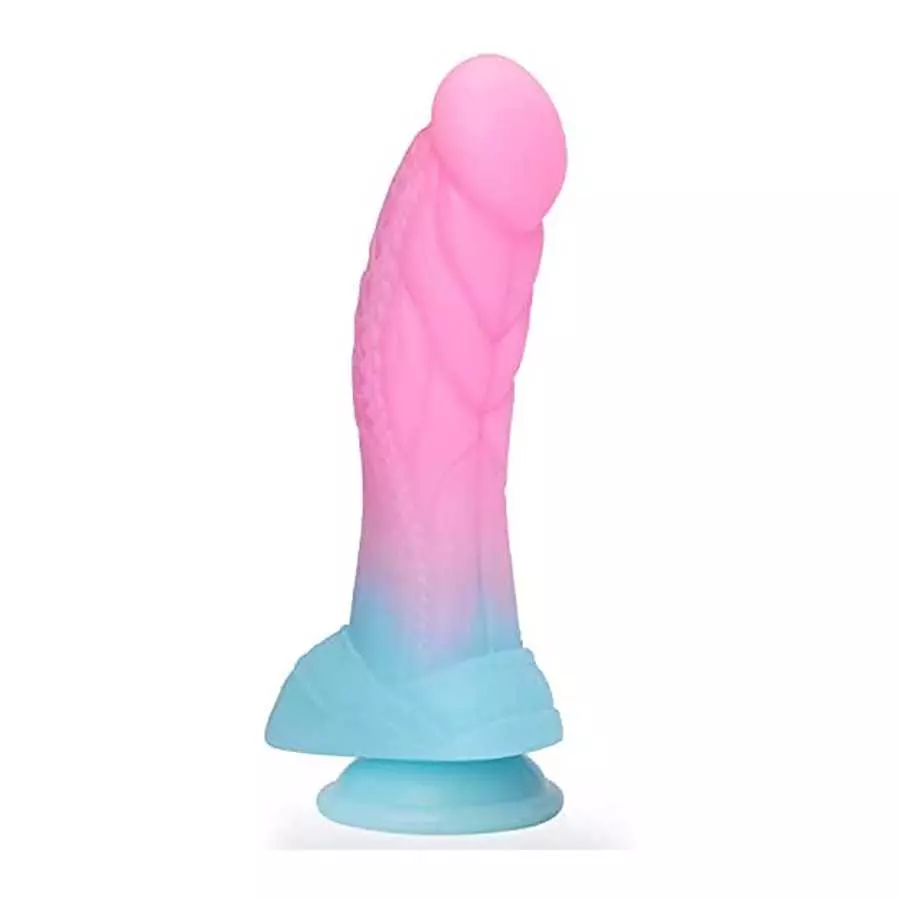 Realistic Luminous Dildo for Woman - 8.6'' Sex Toy with Strong Suction Cup for Hand-Free Play, Big Dildo for Masturbation, Silic