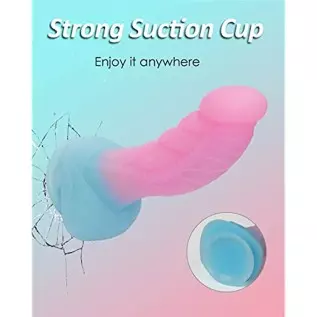 Realistic Luminous Dildo for Woman - 8.6'' Sex Toy with Strong Suction Cup for Hand-Free Play, Big Dildo for Masturbation, Silic