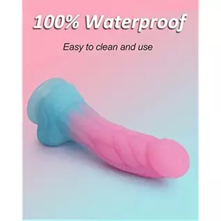 Realistic Luminous Dildo for Woman - 8.6'' Sex Toy with Strong Suction Cup for Hand-Free Play, Big Dildo for Masturbation, Silic
