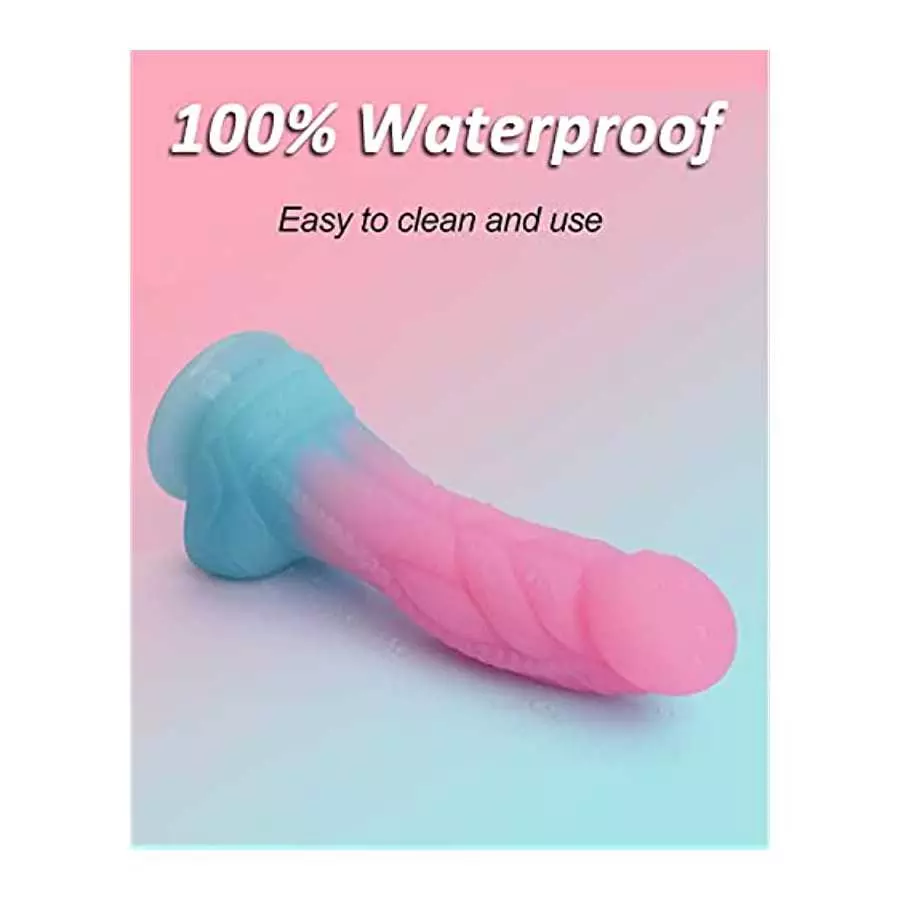Realistic Luminous Dildo for Woman - 8.6'' Sex Toy with Strong Suction Cup for Hand-Free Play, Big Dildo for Masturbation, Silic