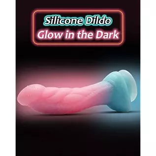 Realistic Luminous Dildo for Woman - 8.6'' Sex Toy with Strong Suction Cup for Hand-Free Play, Big Dildo for Masturbation, Silic