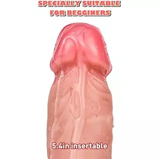 7.3in Realistic Dildo for Beginners, Textured Silicone G-spot Dildo Anal Cock Deep Throat Training with Suction Cup for Hands-Fr