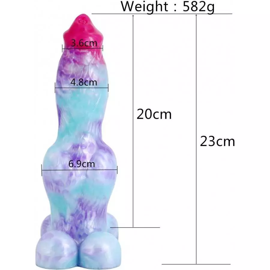 9 inch Realistic Squirting Huge Multi-Color Silicone Dildo with Suction Cup for Hands-Free Play, Big Pink Silicone Thick Dildo A