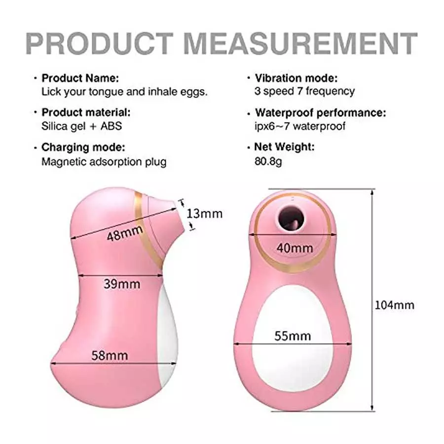 Rose Clitorial Sucking Vibrator Sucker Soft Tongue Quiet Toy for Women Waterproof Pleasure Cordless Penguin Dual Motor Wand Nipp