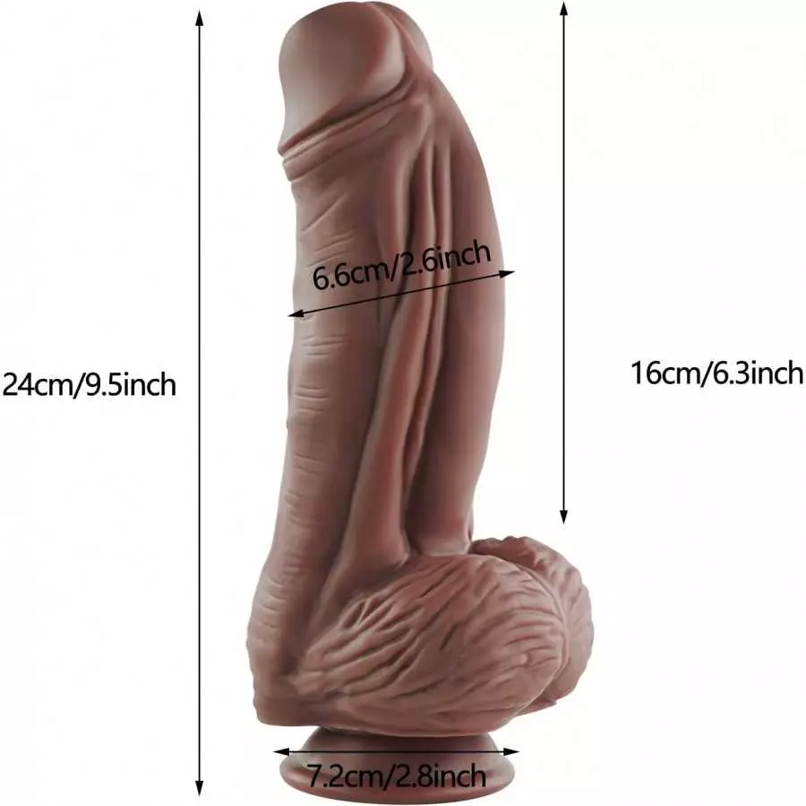 XXL Realistic Dildo with Suction Cup, Huge Thick Monster Silicone Dildo, Dual Density Anal Dildo Plugs, Large Size Adult Sex Toy