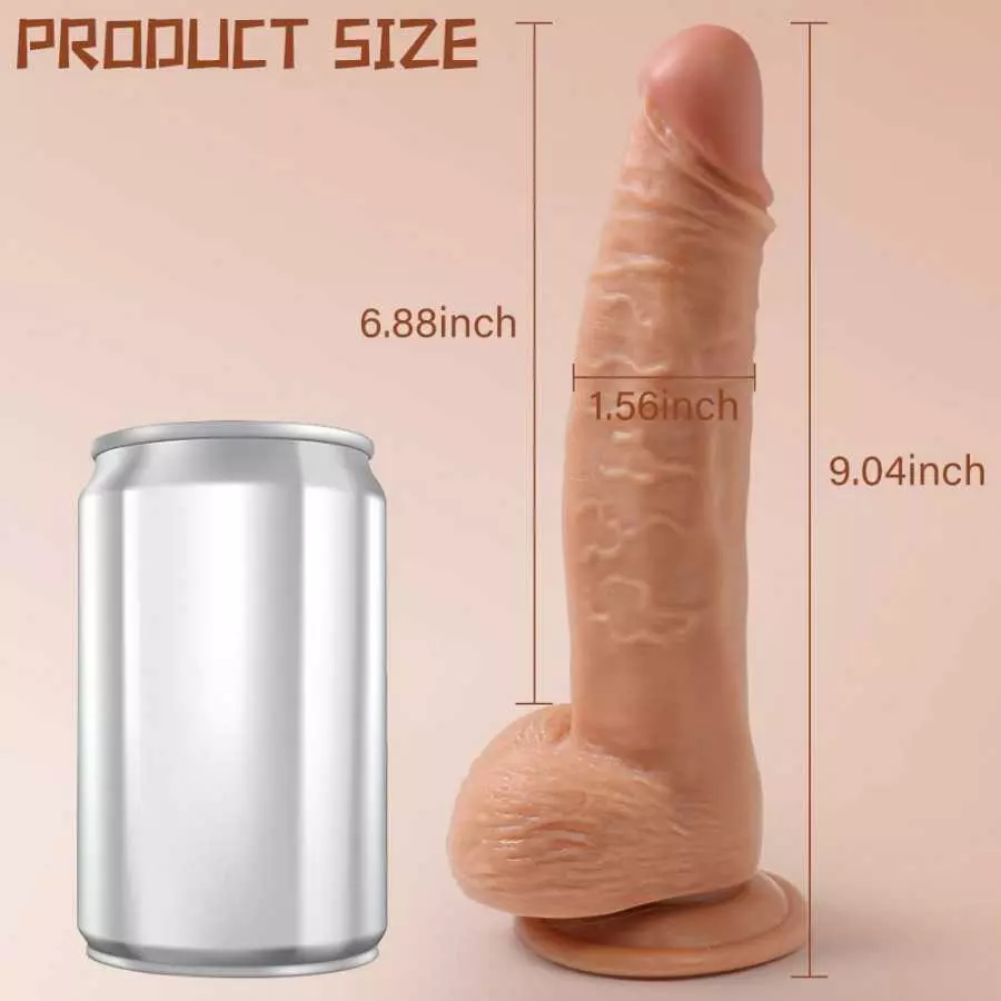 9"Silicone Vibrating Dildo for Women & Men with 20 Mode Vibrating,Remote Control Anal Super Soft Lifelike Dildo Vibrator, Rechar