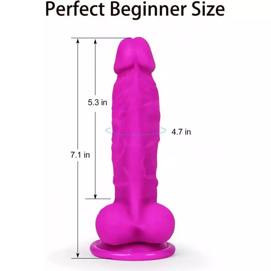 7.I inch Realistic Silicone Dildo for Beginners: Lifelike Small Penis Dildo with Strong Suction Cup for G-Spot Hands-Free Play, 