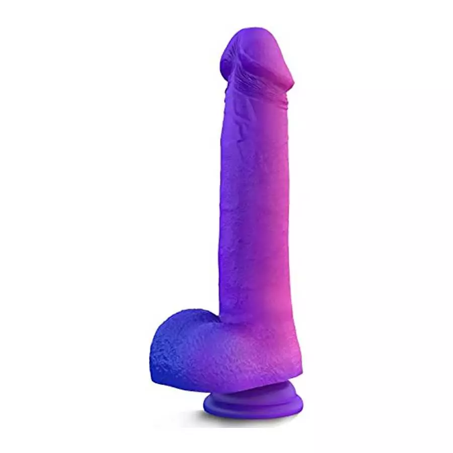 Realistic G Spot Dildos, 9 Inches Color-Changeable by Temperature Dildo, Liquid Silicone Huge Dildos with Strong Suction Cup for