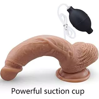 Silicone Realistic Ejaculating Dildo for Women, Lifelike Squirting Dildo, 9 Inch Realistic Squirting Penis with Strong Suction C