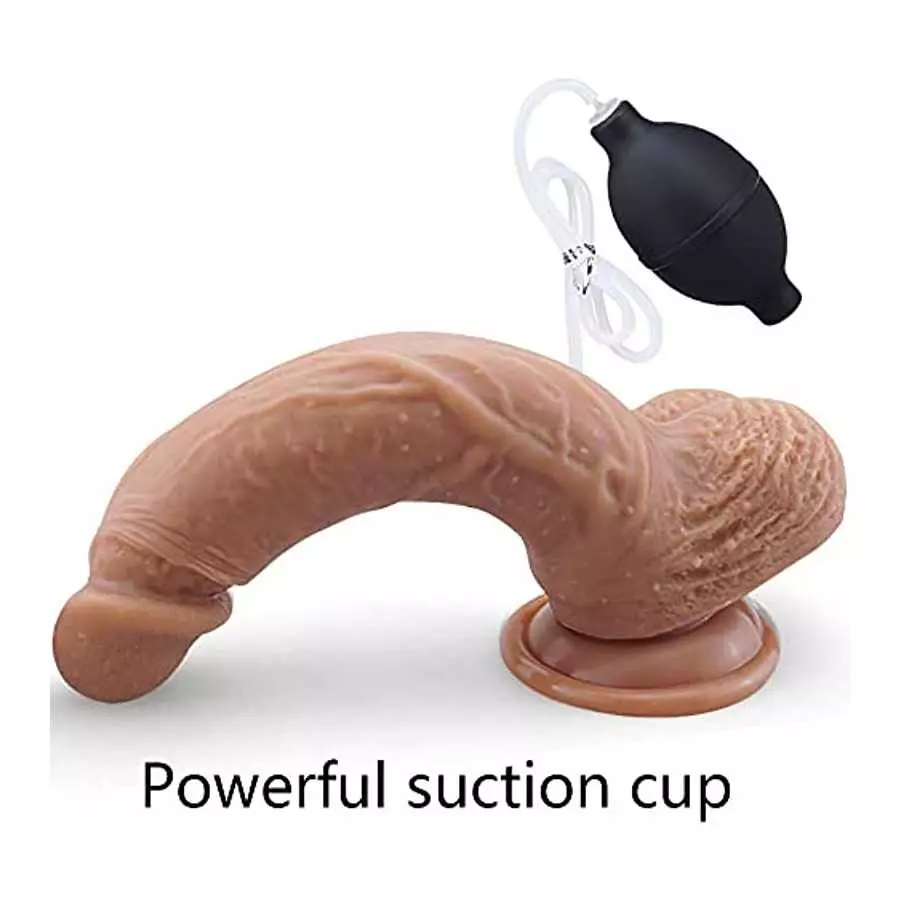 Silicone Realistic Ejaculating Dildo for Women, Lifelike Squirting Dildo, 9 Inch Realistic Squirting Penis with Strong Suction C