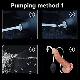 Silicone Realistic Ejaculating Dildo for Women, Lifelike Squirting Dildo, 9 Inch Realistic Squirting Penis with Strong Suction C