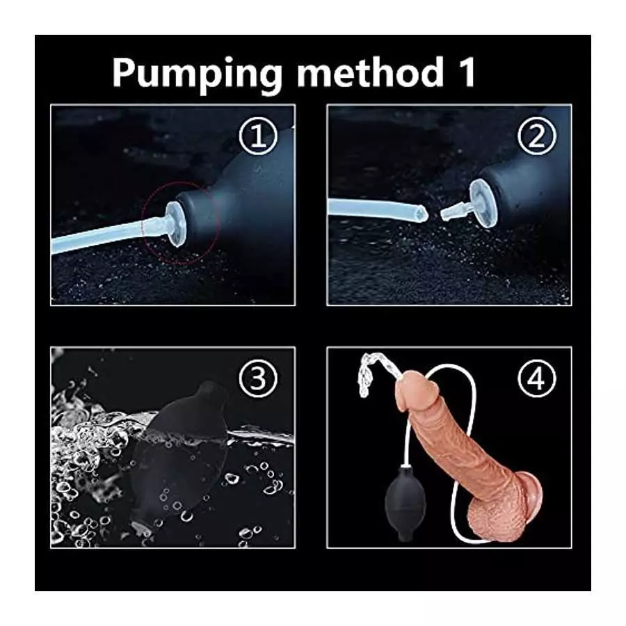 Silicone Realistic Ejaculating Dildo for Women, Lifelike Squirting Dildo, 9 Inch Realistic Squirting Penis with Strong Suction C