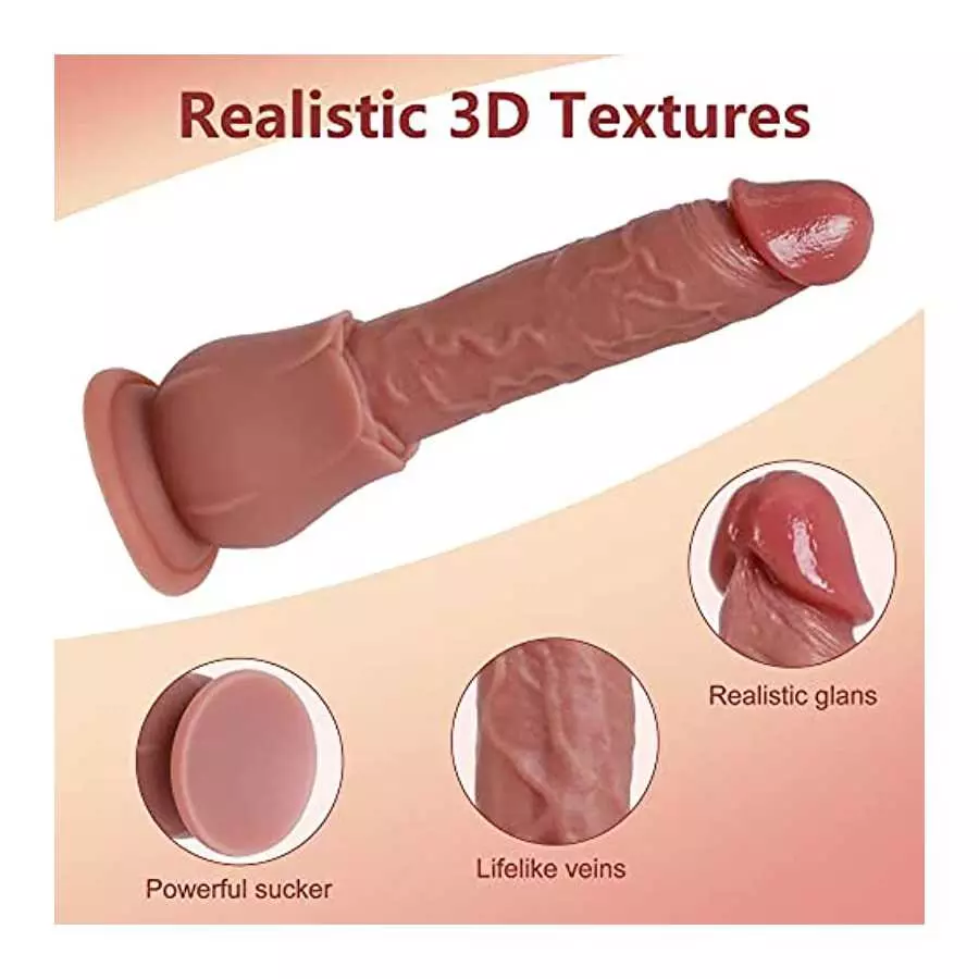 Acvioo Rose Realistic Dildo G-Spot Dildos with Strong Suction Cup for Hands-Free Play Soft Liquid Silicone Fake Penis Deep Throa