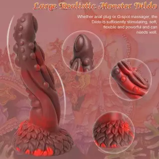 Realistic Dildo Sex Toys for Women Pleasure, Big Dildo Silicone Dildo with Suction Cup, Monster Fantasy Dragon Huge Dildo Penis,