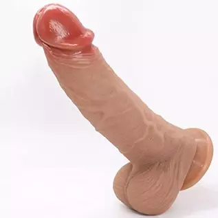 Huge Realistic Dildo with Strong Suction Cups, 9"inch Silicone Thick Dildo for Hands-Free Play, Soft and Skin-Friendly for Vagin