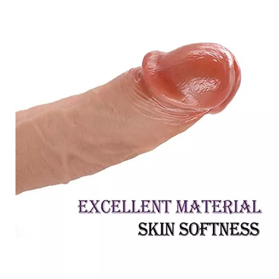 Huge Realistic Dildo with Strong Suction Cups, 9"inch Silicone Thick Dildo for Hands-Free Play, Soft and Skin-Friendly for Vagin