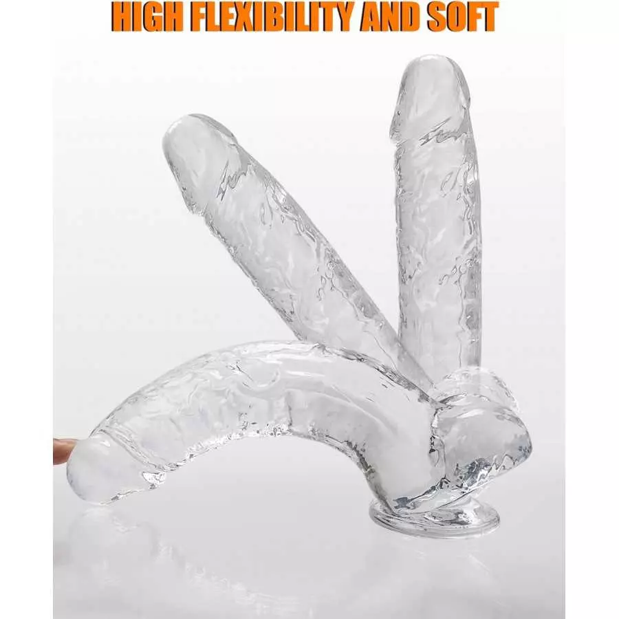 9 Inch Realistic Thick Dildo, Body-Safe Material Lifelike Huge Penis with Strong Suction Cup for Hands-Free Play, Flexible Cock