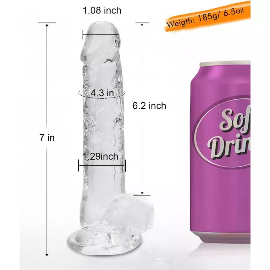 9 Inch Realistic Thick Dildo, Body-Safe Material Lifelike Huge Penis with Strong Suction Cup for Hands-Free Play, Flexible Cock