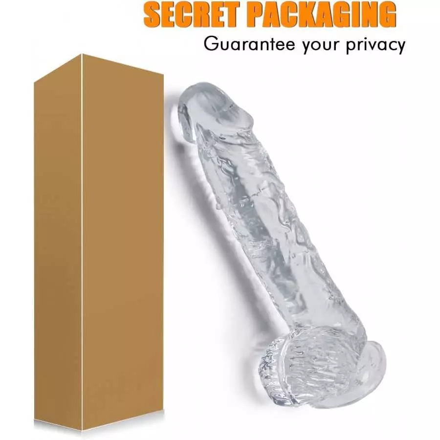 9 Inch Realistic Thick Dildo, Body-Safe Material Lifelike Huge Penis with Strong Suction Cup for Hands-Free Play, Flexible Cock