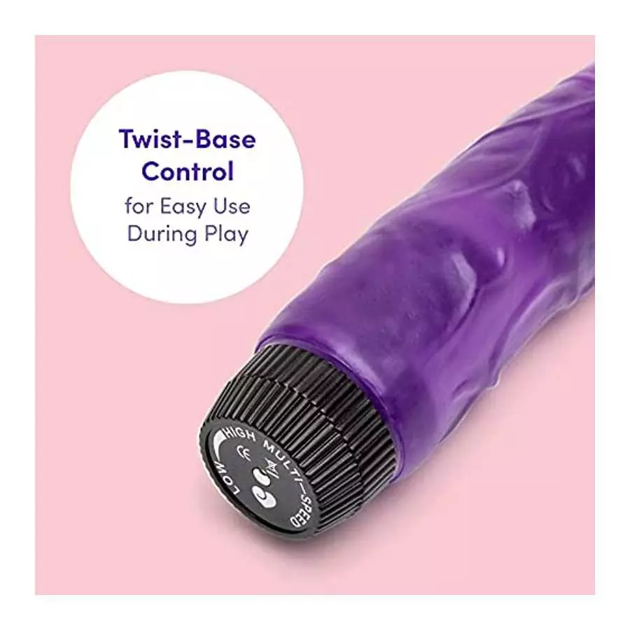 Lovehoney Vibrating Dildo - 6.5 Inch Realistic Dildo - Flexible Multispeed Vibrator for Women - Veiny Shaft & Curved for Stimula