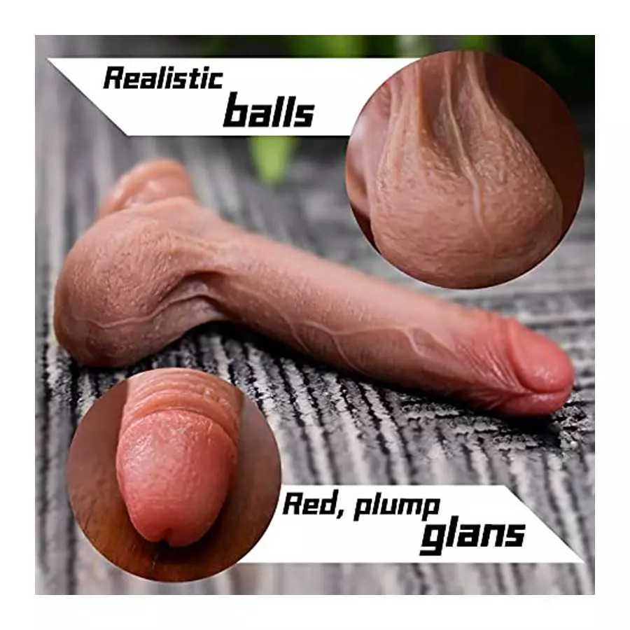 7.28 Inch Realistic Dildo Feels Like Skin, G Spot Stimulator Adult Sex Toys for Women Soft Silicone Anal Dildo with Suction Cup