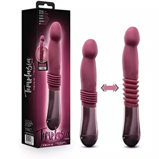 Blush Temptasia Trixie Thrusting Silicone Dildo - 4.5 Inches Insertable Length and 1.75 Inches Width - 1.25 Inches Thrust Capabi