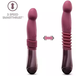 Blush Temptasia Trixie Thrusting Silicone Dildo - 4.5 Inches Insertable Length and 1.75 Inches Width - 1.25 Inches Thrust Capabi