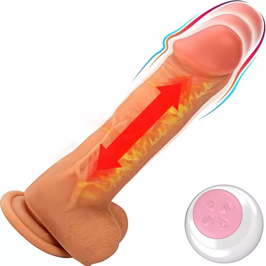 Thrusting Dildo Vibrator with 7 Vibration & Heating, Vibrating Realistic dildo G-spot Clitoral Anal Stimulation with Strong Suct Thrusting Dildo Vibrator with 7 Vibration & Heating, Vibrating Realistic dildo G-spot Clitoral Anal Stimulation with Strong Suct