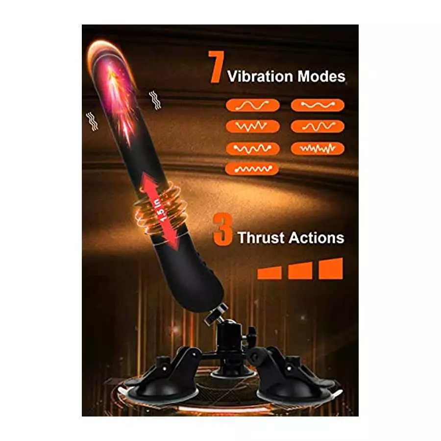 10.2"Thrusting Vibrator Dildo,Realistic Dildo with 3 Thrusts 7 Vibrations,G-spot Dildo with 360 Degrees Adjustable Strong Suctio