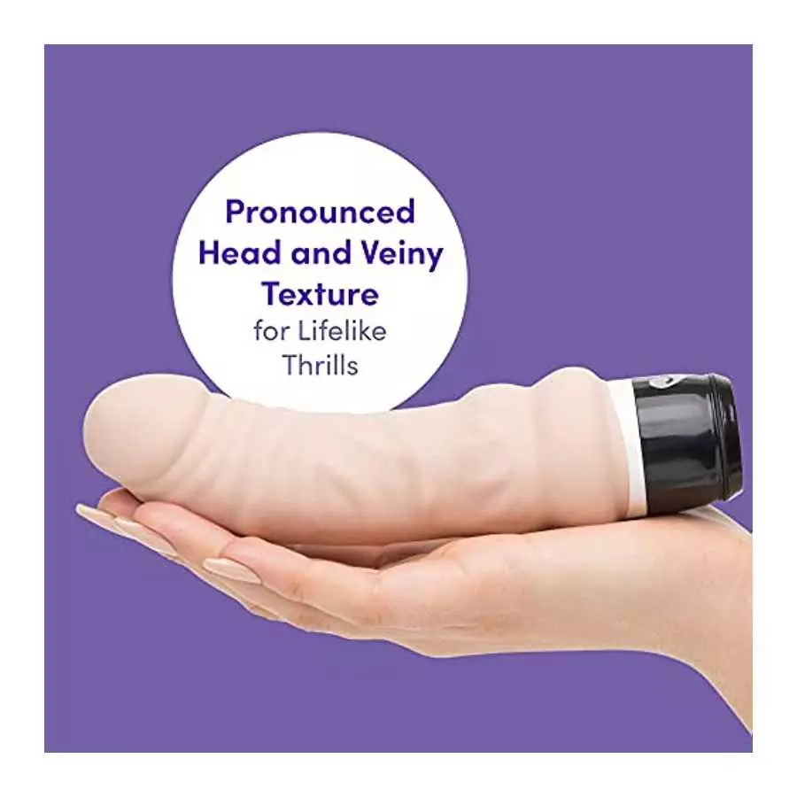 Lovehoney Vibrating Dildo - 5.5 Inch Realistic Dildo - Girthy 7 Function Vibrator for Women - Waterproof - Flesh Pink