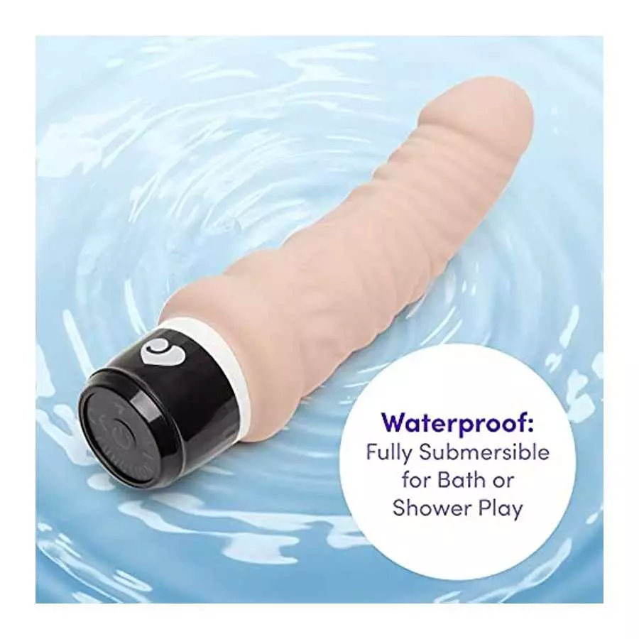 Lovehoney Vibrating Dildo - 5.5 Inch Realistic Dildo - Girthy 7 Function Vibrator for Women - Waterproof - Flesh Pink