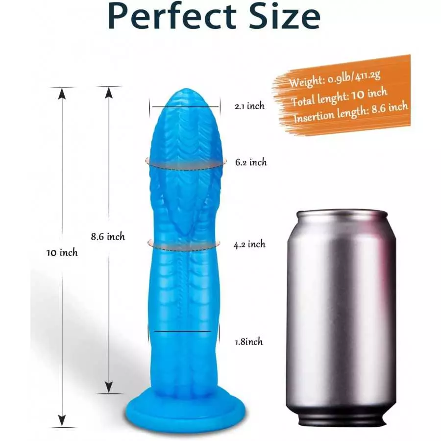 10 Inch Realistic Dildo,Huge Silicone Anal Wolf Dildo with Suction Cup for Hands-Free Play,Soft Dildos Anal Plug Monster Prostat