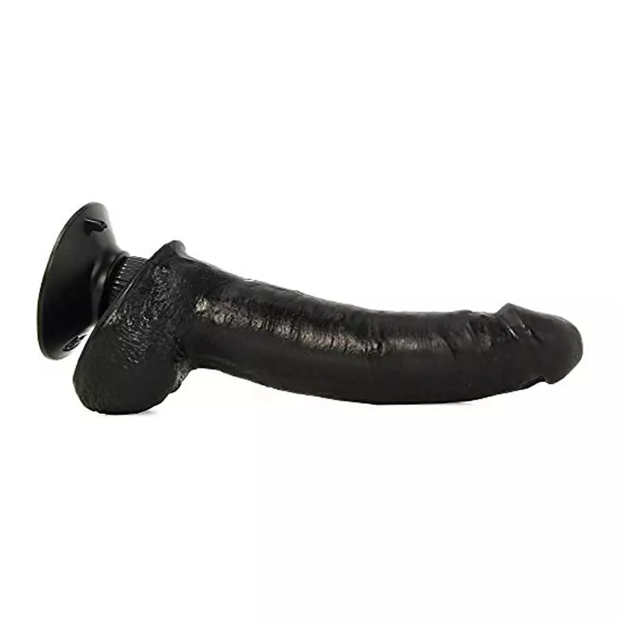 9" Vibrating Black Dildo and JO H20 Water Based Lube (1 oz.)