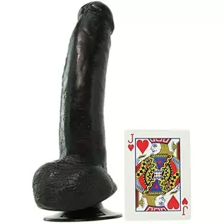 9" Vibrating Black Dildo and JO H20 Water Based Lube (1 oz.)