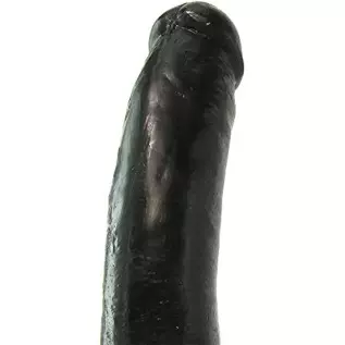 9" Vibrating Black Dildo and JO H20 Water Based Lube (1 oz.)