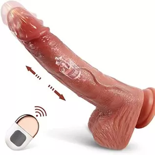 Realistic Dildo Vibrator for Women, 9.8" Vibrating Dildo for G Spot Dildo with 3 Thrusting & 5 Vibration Sex Toy for Women and M Realistic Dildo Vibrator for Women, 9.8" Vibrating Dildo for G Spot Dildo with 3 Thrusting & 5 Vibration Sex Toy for Women and M